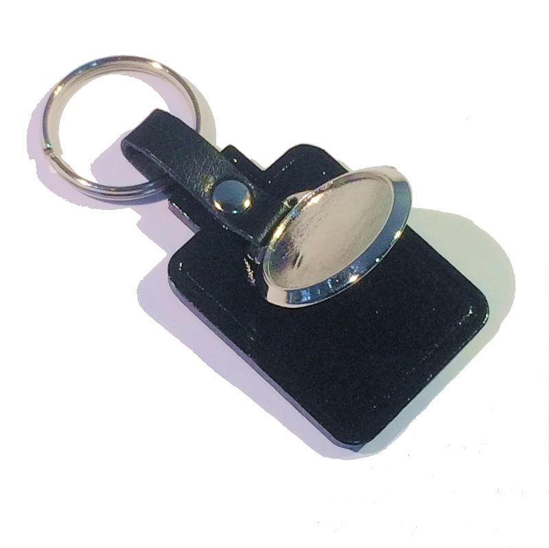 Keyfob Blank Rectangle 25mm and clear dome